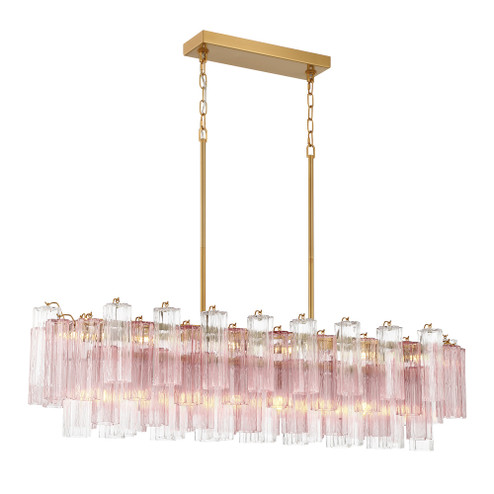 Addis 51.75'' Aged Brass Linear Chandelier (205|ADD-317-AG-SP)