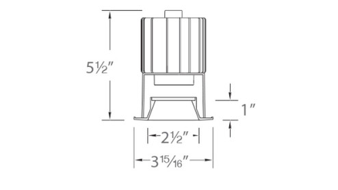 Volta 2'' Square Downlight Trim (1357|R2SD2T-NTWA-HZWT)