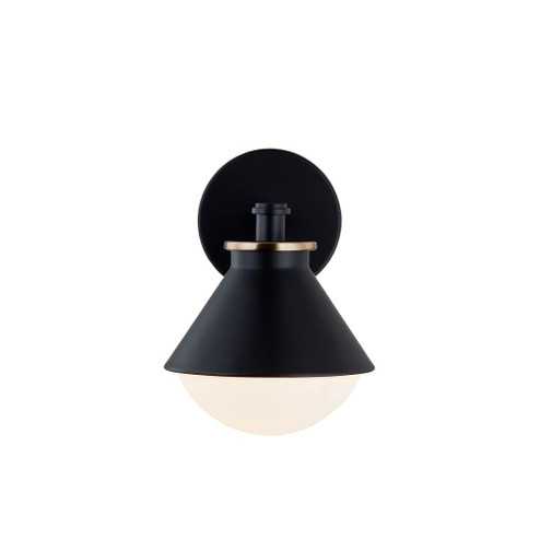 Ravelle Small Outdoor Wall Sconce (254|FSN-7681W-OPAL-MBBR)