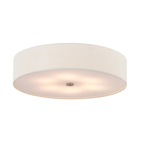 Classic 30'' Drum Flush-Mount (254|FAB-9733-CREM-NCKL)