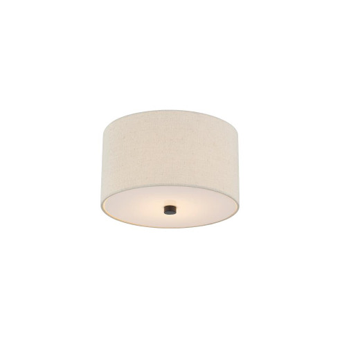 Classic 11'' Drum Flush-Mount (254|FAB-9730-CREM-MBLK)