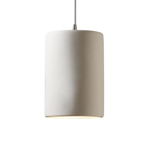 Small Cylinder Pendant (254|CER-9620-BIS-NCKL-WTCD)