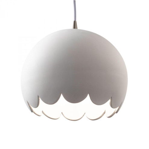Scallop LED Pendant (254|CER-6470-BIS-NCKL-WTCD-LED1-700)