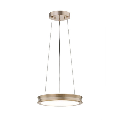 Bevel 12'' LED Pendant (254|FSN-4191-OPAL-BRSS)