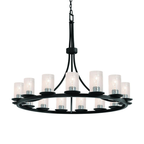 Dakota 15-Light 1-Tier Ring LED Chandelier (254|FSN-8715-10-SEED-MBLK-LED15-10500) Dakota 15-Light 1-Tier Ring LED Chandelier (254|FSN-8715-10-SEED-MBLK-LED15-10500)