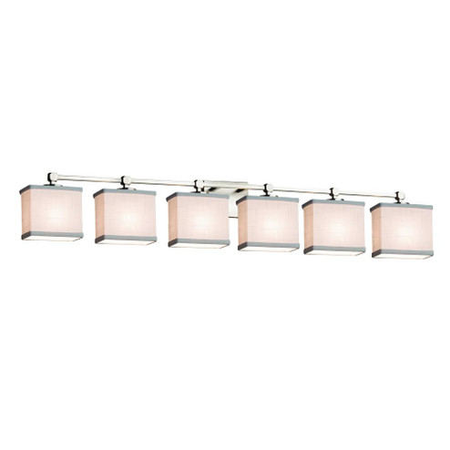 Tetra 6-Light Bath Bar (254|FAB-8426-55-WHTE-NCKL)