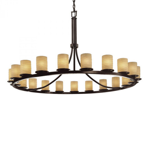 Dakota 21-Light 1-Tier Ring LED Chandelier (254|POR-8716-10-WAVE-DBRZ-LED21-14700)