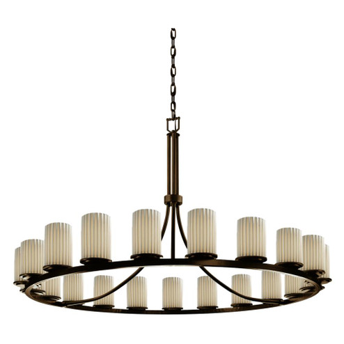 Dakota 21-Light 1-Tier Ring LED Chandelier (254|POR-8716-10-PLET-DBRZ-LED21-14700)