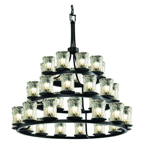 Dakota 36-Light 3-Tier Ring LED Chandelier (254|GLA-8712-16-CLRT-MBLK-LED36-25200)