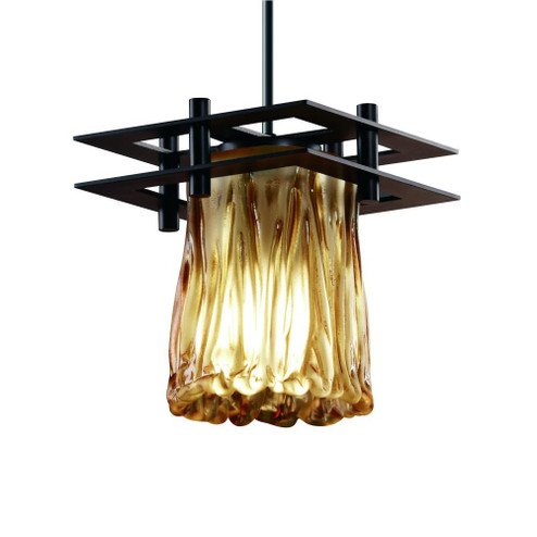 Metropolis 1-Light Small LED Pendant (2 Flat Bars) (254|GLA-8165-16-AMBR-DBRZ-BKCD-LED1-700)
