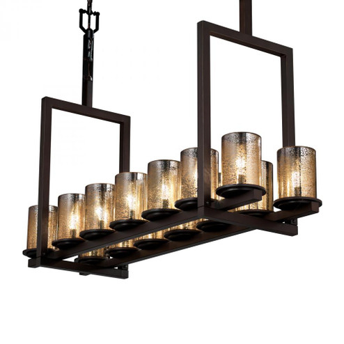 Dakota 14-Light Bridge LED Chandelier (Short) (254|FSN-8769-10-MROR-DBRZ-LED14-9800)