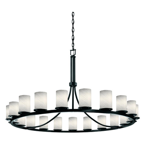 Dakota 21-Light 1-Tier Ring LED Chandelier (254|FSN-8716-10-WEVE-MBLK-LED21-14700)