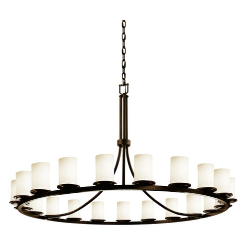 Dakota 21-Light 1-Tier Ring LED Chandelier (254|FSN-8716-10-OPAL-DBRZ-LED21-14700)