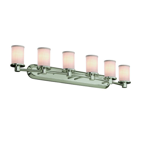 Rondo 6-Light Bath Bar (254|FAB-8516-10-WHTE-NCKL)