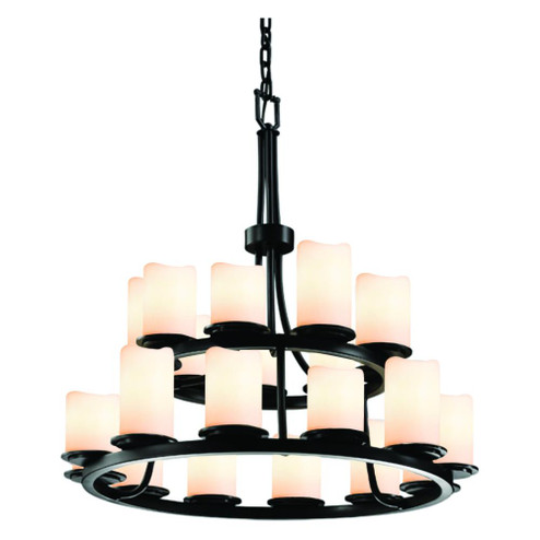 Dakota 21-Light 2-Tier Ring LED Chandelier (254|CNDL-8767-14-CREM-MBLK-LED21-14700)