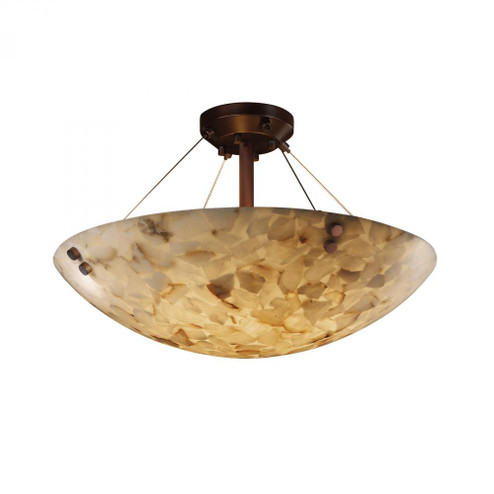 24'' LED Semi-Flush Bowl w/ Pair Cylindrical Finials (254|ALR-9652-35-DBRZ-F1-LED5-5000)