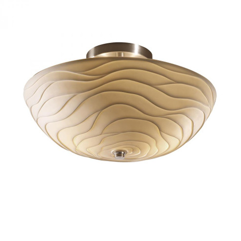14'' Round Bowl Semi-Flush (254|PNA-9690-35-WAVE-NCKL)