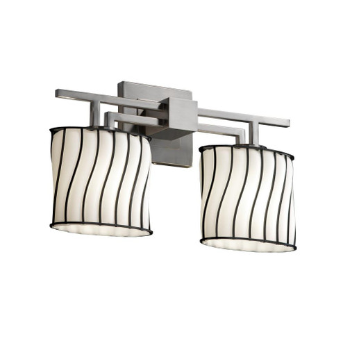 Aero 2-Light Bath Bar (254|WGL-8702-10-GRCB-MBLK)