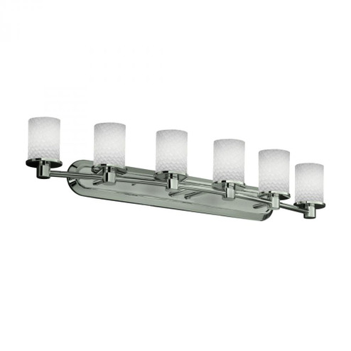 Rondo 6-Light Bath Bar (254|FSN-8516-10-WEVE-NCKL)
