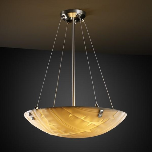 24'' Pendant Bowl w/ LARGE SQUARE W/ POINT FINIALS (254|PNA-9662-25-WAVE-NCKL-F4)