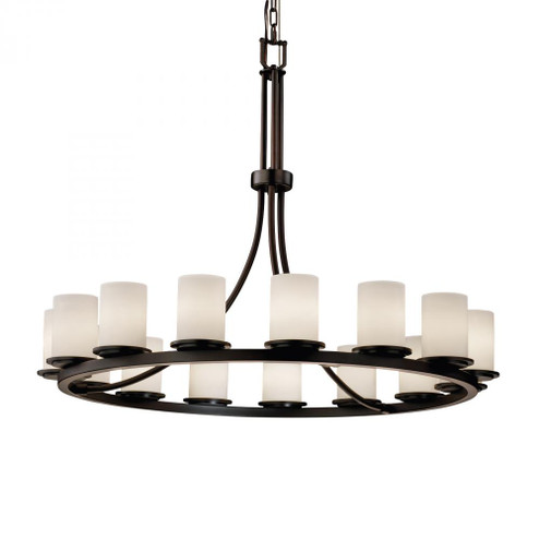 Dakota 15-Light 1-Tier Ring Chandelier (254|FSN-8715-10-OPAL-DBRZ) Dakota 15-Light 1-Tier Ring Chandelier (254|FSN-8715-10-OPAL-DBRZ)