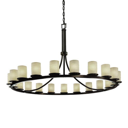 Dakota 21-Light 1-Tier Ring Chandelier (254|POR-8716-10-WFAL-DBRZ)