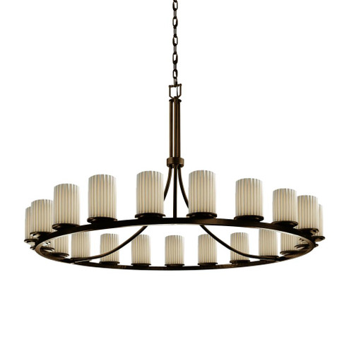 Dakota 21-Light 1-Tier Ring Chandelier (254|POR-8716-10-PLET-DBRZ)
