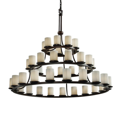 Dakota 45-Light 3-Tier Ring Chandelier (254|POR-8714-10-BMBO-MBLK)