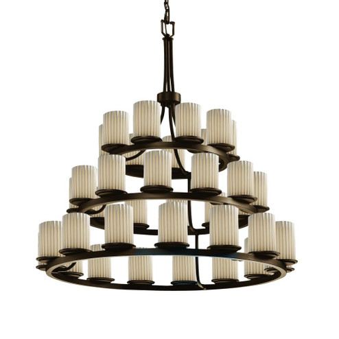 Dakota 36-Light 3-Tier Ring Chandelier (254|POR-8712-10-PLET-DBRZ) Dakota 36-Light 3-Tier Ring Chandelier (254|POR-8712-10-PLET-DBRZ)