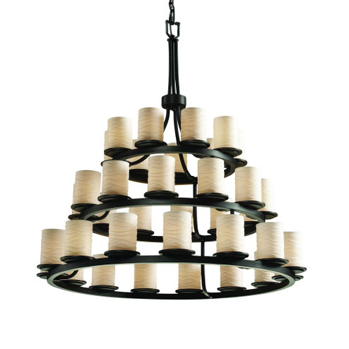 Dakota 36-Light 3-Tier Ring Chandelier (254|POR-8712-10-BMBO-MBLK)