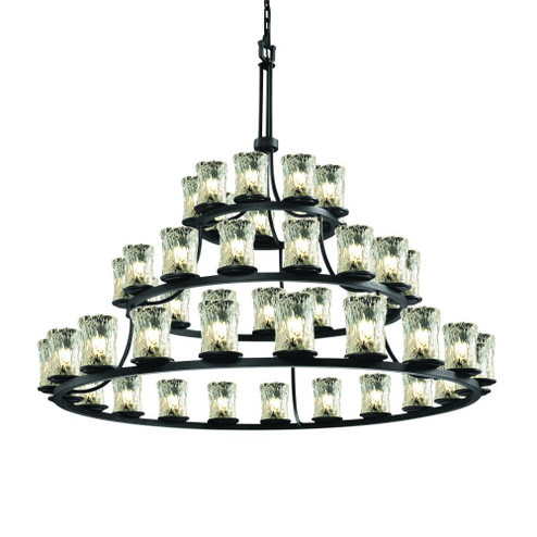 Dakota 45-Light 3-Tier Ring Chandelier (254|GLA-8714-16-CLRT-MBLK)