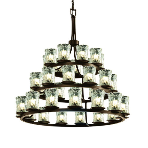 Dakota 36-Light 3-Tier Ring Chandelier (254|GLA-8712-16-CLRT-DBRZ)