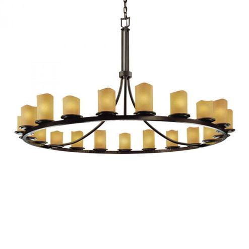 Dakota 21-Light 1-Tier Ring Chandelier (254|CNDL-8716-14-AMBR-DBRZ)