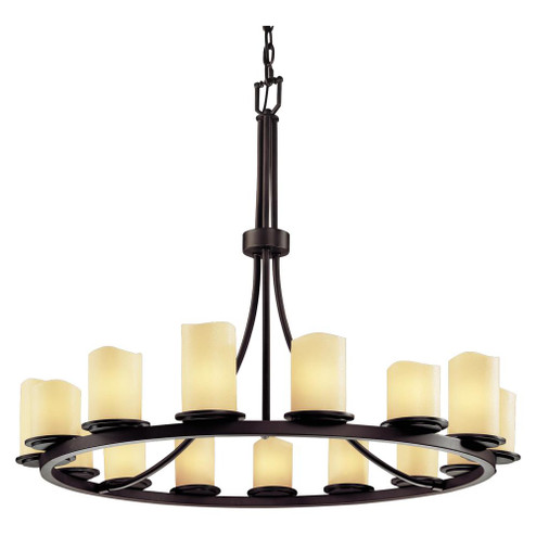 Dakota 15-Light 1-Tier Ring Chandelier (254|CNDL-8715-14-CREM-DBRZ)