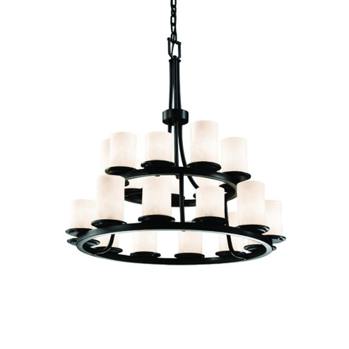 Dakota 21-Light 2-Tier Ring Chandelier (254|CLD-8767-10-MBLK)