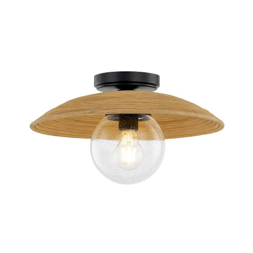 Caribe 15'' Rattan Semi-Flush (254|RTN-8289-MBLK)