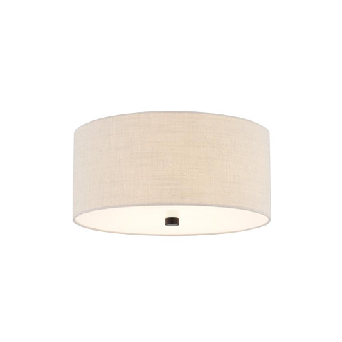 Classic 14'' Drum Flush-Mount (254|FAB-9735-CREM-MBLK)