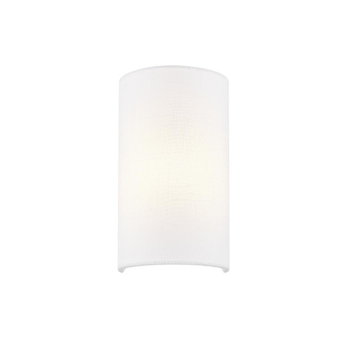ADA Small Cylinder Fabric Wall Sconce (254|FAB-5945-WHTE) ADA Small Cylinder Fabric Wall Sconce (254|FAB-5945-WHTE)
