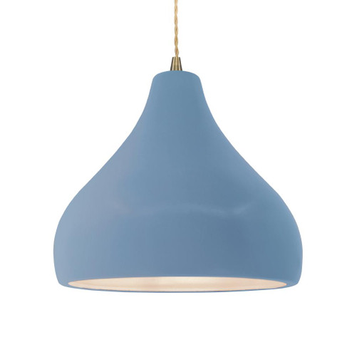 Large Droplet 1-Light Pendant (254|CER-6565-SKBL-ABRS-BEIG-TWST-LED1-700)