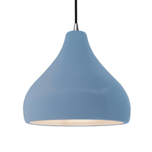 Large Droplet 1-Light Pendant (254|CER-6565-SKBL-NCKL-BKCD)