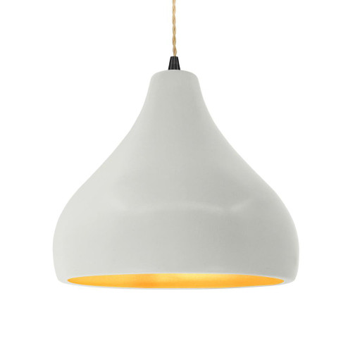 Large Droplet 1-Light Pendant (254|CER-6565-MTGD-MBLK-BEIG-TWST-LED1-700)