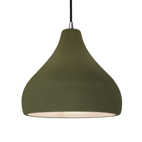 Large Droplet LED Pendant (254|CER-6565-MGRN-NCKL-BKCD-LED1-700)