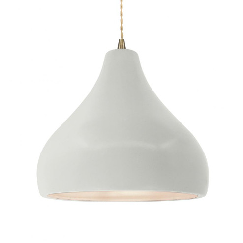 Large Droplet 1-Light Pendant (254|CER-6565-MAT-ABRS-BEIG-TWST)