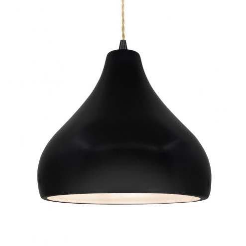 Large Droplet 1-Light Pendant (254|CER-6565-CRB-MBLK-BEIG-TWST)