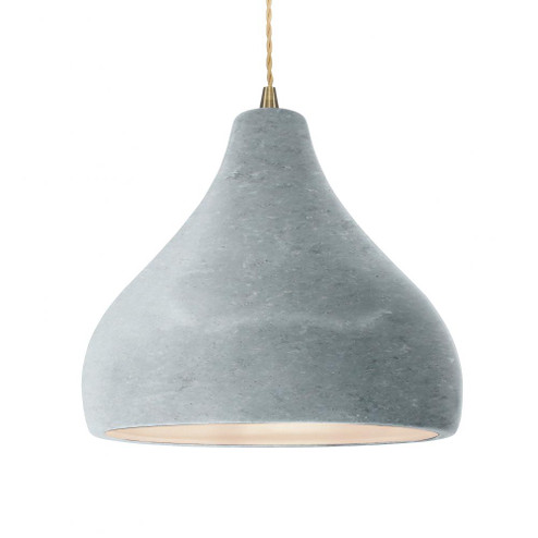 Large Droplet 1-Light Pendant (254|CER-6565-CONC-ABRS-BEIG-TWST)