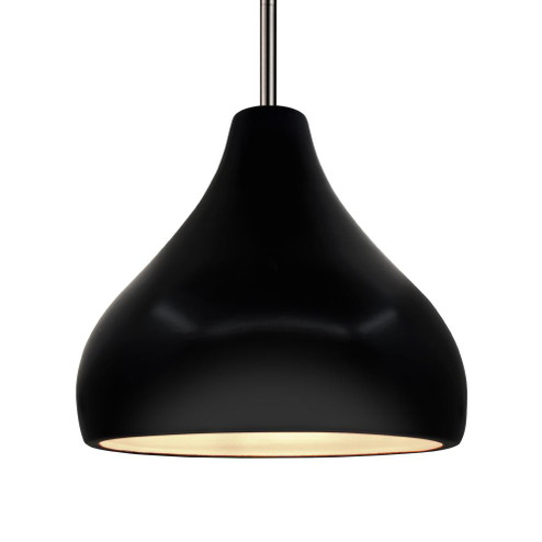 Large Droplet 1-Light Pendant (254|CER-6565-BLK-NCKL-RIGID-LED1-700)