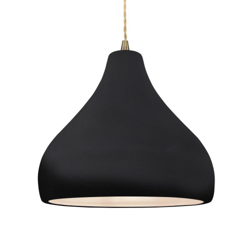 Large Droplet 1-Light Pendant (254|CER-6565-BLK-ABRS-BEIG-TWST)