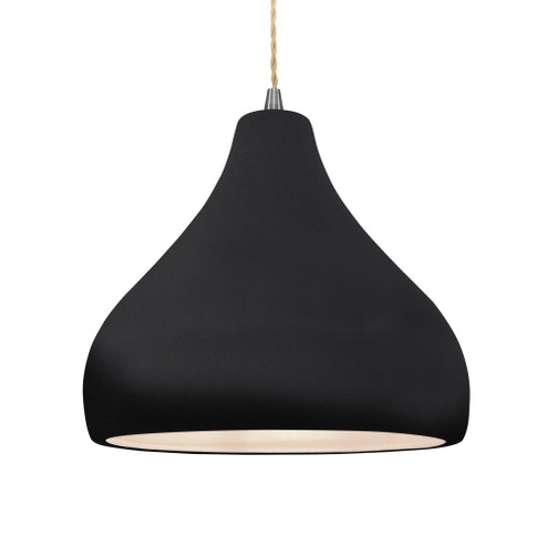Large Droplet 1-Light Pendant (254|CER-6565-BKMT-NCKL-BEIG-TWST)