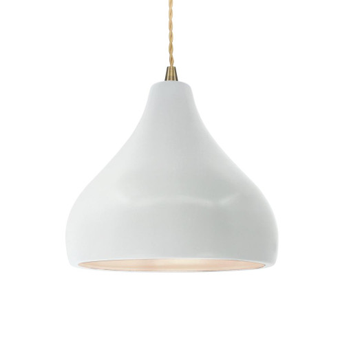 Medium Droplet 1-Light Pendant (254|CER-6563-WTWT-ABRS-BEIG-TWST)