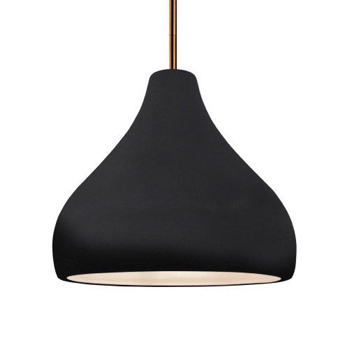 Medium Droplet 1-Light Pendant (254|CER-6563-WHT-NCKL-RIGID)